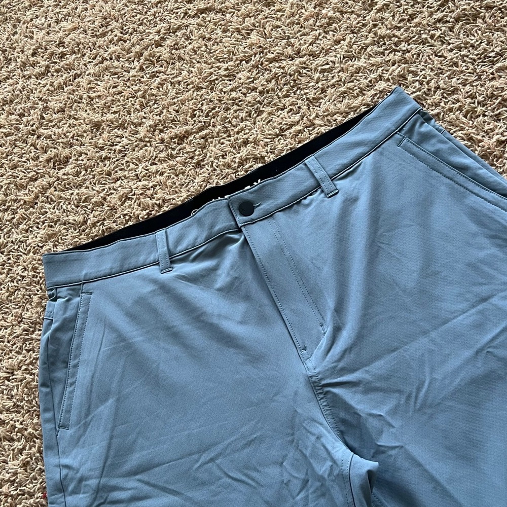 Hurley Mens Phantom Hybrid Walk Shorts Blue Gray Size 38 Quick Dry Stretch